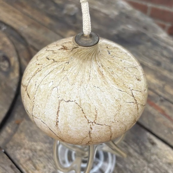 Murano Style Art Glass by Jozefina Krosno Octopus Oil Lamp Made in Poland 9”New - Picture 4 of 6